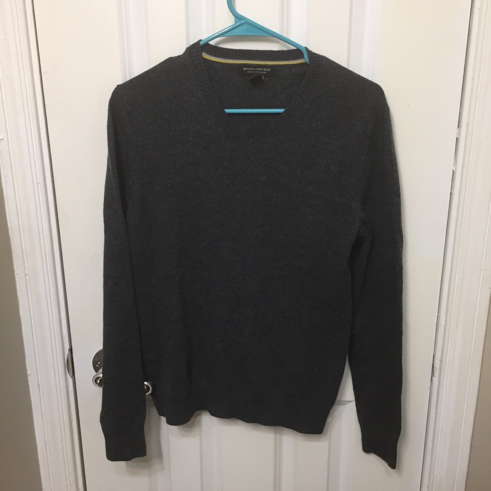 Grey Wool Pullover Sweater Banana Republic EUC